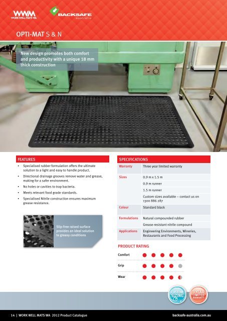 Backsafe Australia - Work Well Mats WA Catalogue