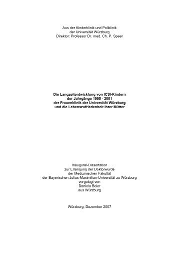 Dissertation Daniela Beier - OPUS - Universität Würzburg