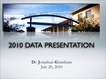 Dr. Grantham's 2010 School Data Presentation