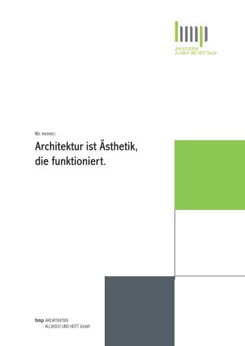 Architektur ist Ãsthetik, die funktioniert.