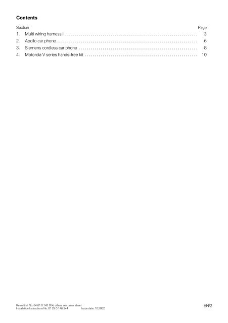 Circuit diagrams for multi wiring harness II E46/All 5878