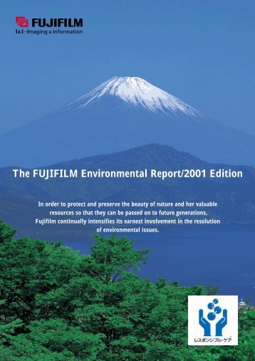 The FUJIFILM Environmental Report/2001 Edition