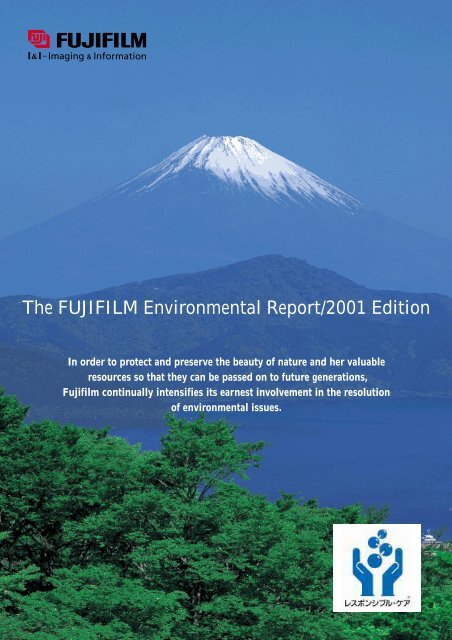The FUJIFILM Environmental Report/2001 Edition