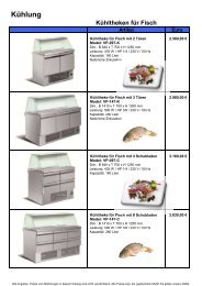 Kühlteken für Fisch - Gastro Concept