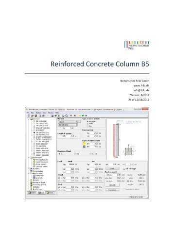 Reinforced Concrete Column B5 - Frilo