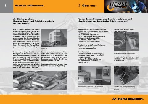 An Stärke gewinnen. www.henle-baumaschinentechnik.de