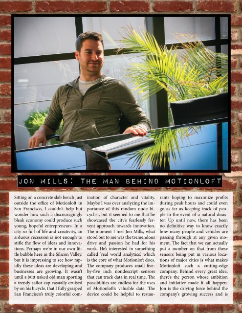 Jon Mills: The Man Behind Motionloft