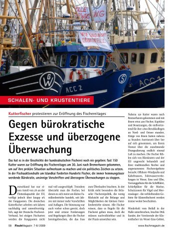Gegen bürokratische Exzesse und überzogene ... - Fischmagazin.de