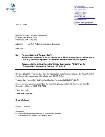 Response to BCUC Information Request No. 1 - FortisBC