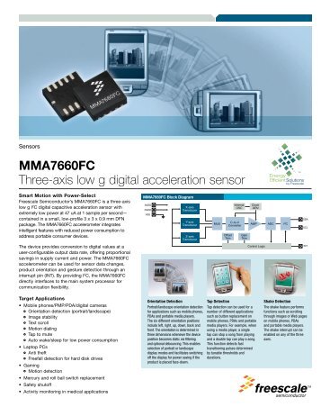 MMA7660FC Three-axis low g digital acceleration sensor