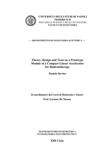 Theory, Design and Tests on a Prototype Module of a Compact ...