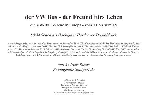 der VW Bus - der Freund fürs Leben - Fotoagentur Stuttgart