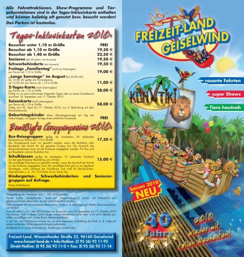 Preise 2010 [PDF] - Freizeit-Land Geiselwind