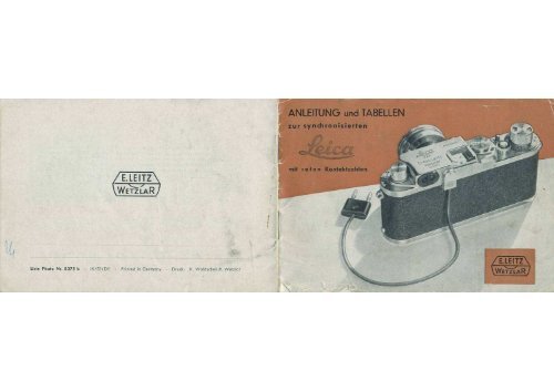 Leica mit roten Kontaktzahlen - Fotomechanik Reinhardt