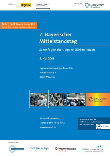 7. Bayerischer Mittelstandstag - Bayerische Beteiligungsgesellschaft ...