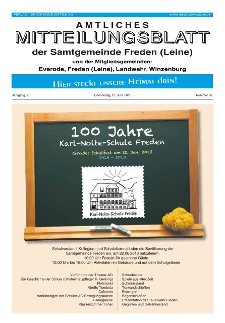 100 Jahre - Samtgemeinde Freden