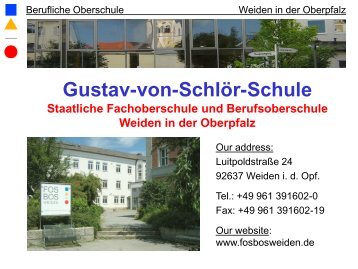 About our school (in English language) - FOS BOS Weiden