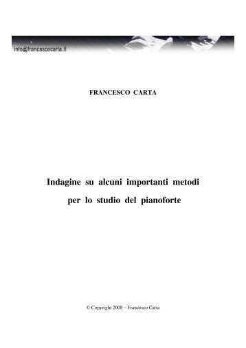 Indagine su alcuni importanti metodi per lo studio ... - Francesco Carta