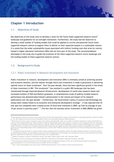 Sustainability of Research Centres - Advisory Science Council