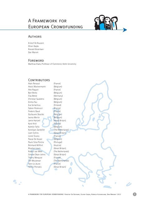 A Framework for European Crowdfunding