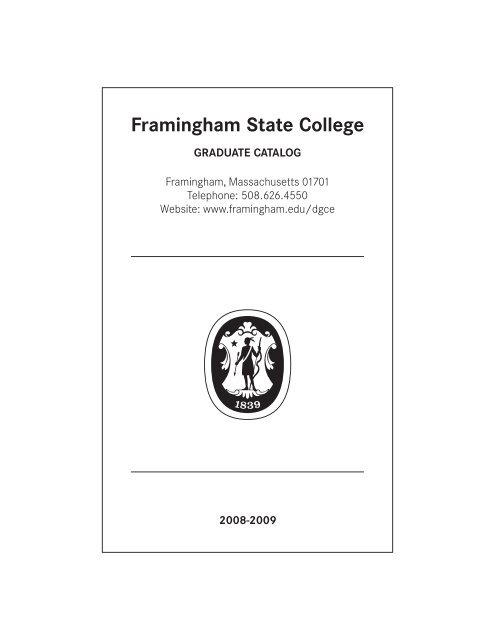 2008-2009 - Framingham State University