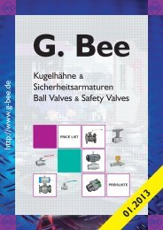 Preisliste im PDF Format - G. Bee GmbH