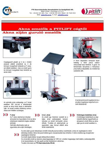 PITLIFT akna alján guruló emelő - fts.co.hu