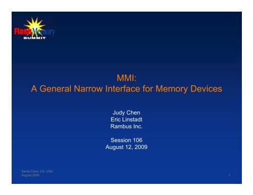 MMI - Flash Memory Summit