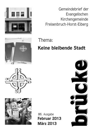 Keine bleibende Stadt Thema: - Evangelische Kirchengemeinde ...