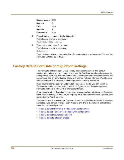 FortiGate-300A - Fortinet Technical Documentation