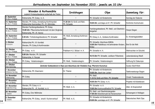 Pflaumenkuchenkonzert - Evangelische Kirchengemeinde Olpe