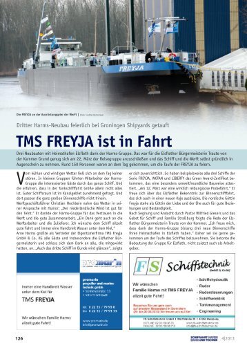 SUT_042013_TMS FREYJA.pdf - Gausch Tankschifffahrt GmbH