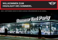 Willkommen zum Highlight des Sommers. - Garage Häusermann AG