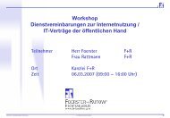 Workshop Dienstvereinbarungen zur Internetnutzung / IT-Verträge ...