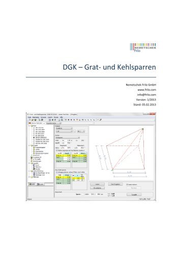 DGK – Grat- und Kehlsparren - Frilo