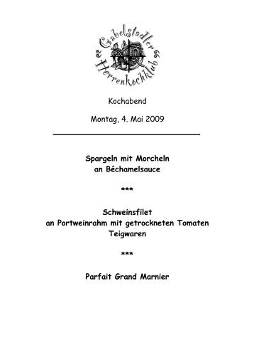 Parfait Grand Marnier - Herrenkochklub "Gabelstadler"