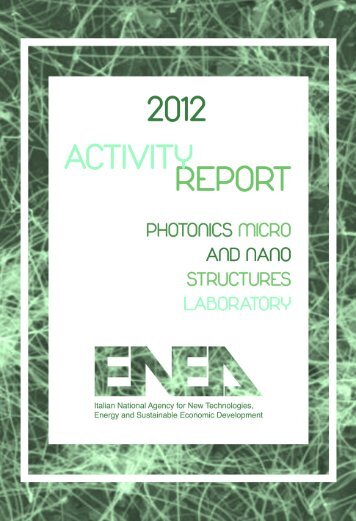 2011 ACTIVITY REPORT - C.R. ENEA Frascati - Enea