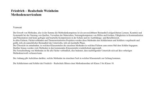 Download des Methodencurriculums - auf der Website der Friedrich ...