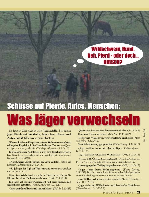 pdf-download der gesamten Ausgabe - Magazin Freiheit für Tiere