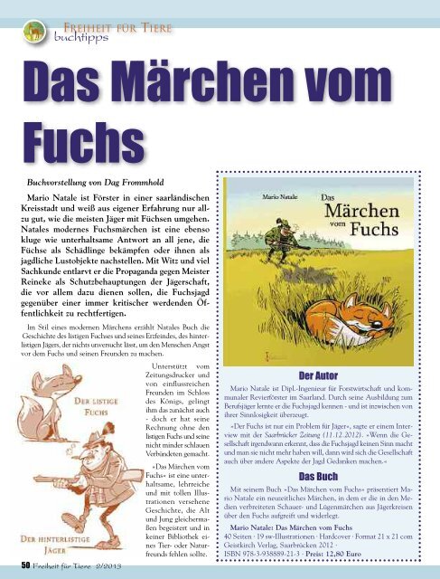 pdf-download der gesamten Ausgabe - Magazin Freiheit für Tiere