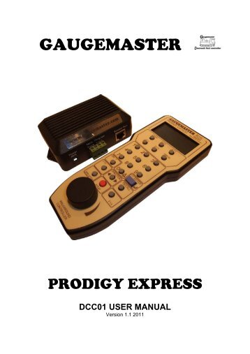 Download/ view the Prodigy Express (DCC01) - Gaugemaster.com