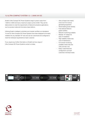 1U ULTRA COMPACT SYSTEM 1.0 - 2.0KW 24V DC - Fusion Power ...