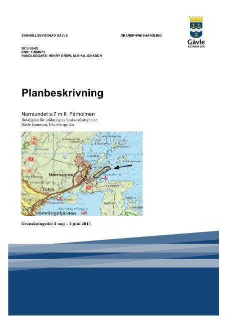 Planbeskrivning Gavle Kommun