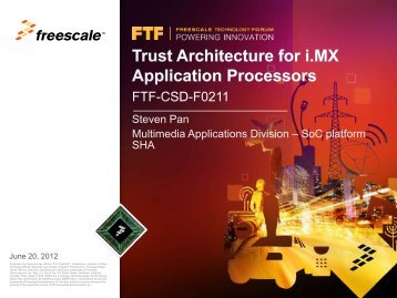 Trust Architecture for i.MX Application Processors