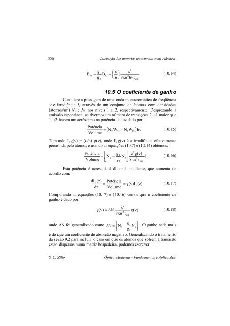 Óptica Moderna Fundamentos e aplicações - Fotonica.ifsc.usp.br ...