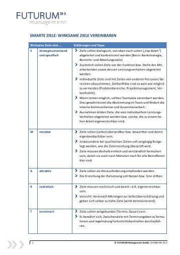 smarte ziele - FUTURUM MANAGEMENT