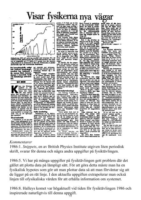 VINNANDE VETANDE - Svenska Fysikersamfundet