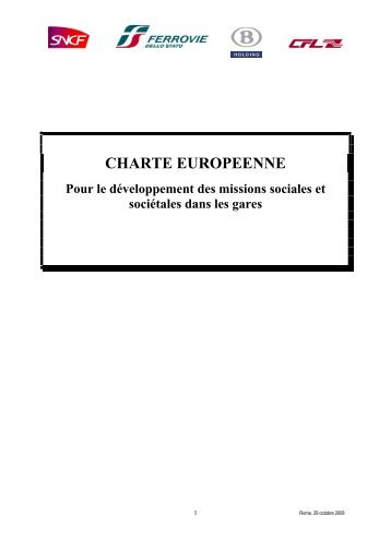 CHARTE EUROPEENNE - Gares Solidaires