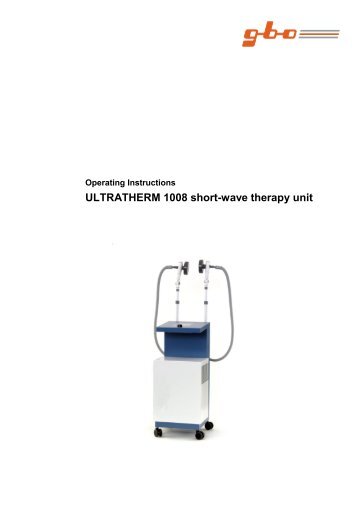 ULTRATHERM 1008 short-wave therapy unit - Gbo Medizintechnik