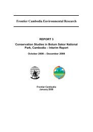 Frontier Cambodia Environmental Research REPORT 3 ...